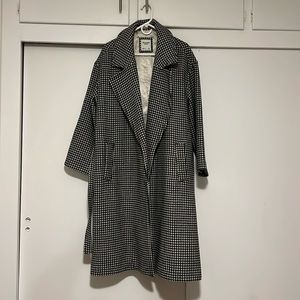 Abercrombie Wool Houndstooth Oversized Coat